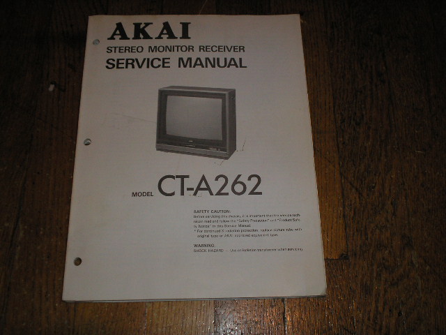 CT-A262 Stereo Monitor Receiver  T V Service Manual